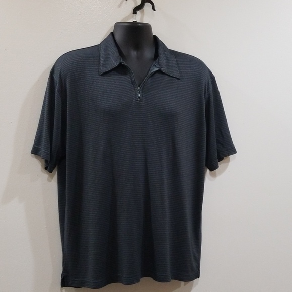 H&H sueded men's black and gray striped shirt - Picture 3 of 8
